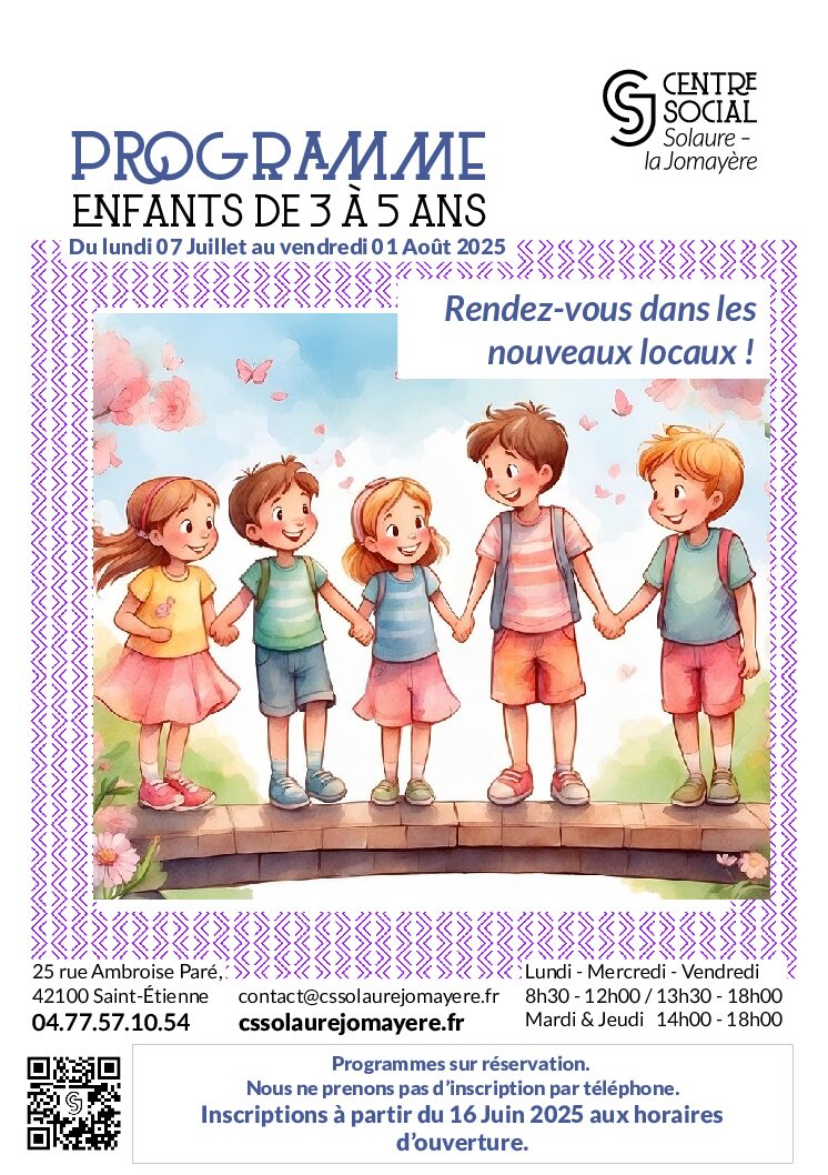 Programme 3-5 ans été 2025