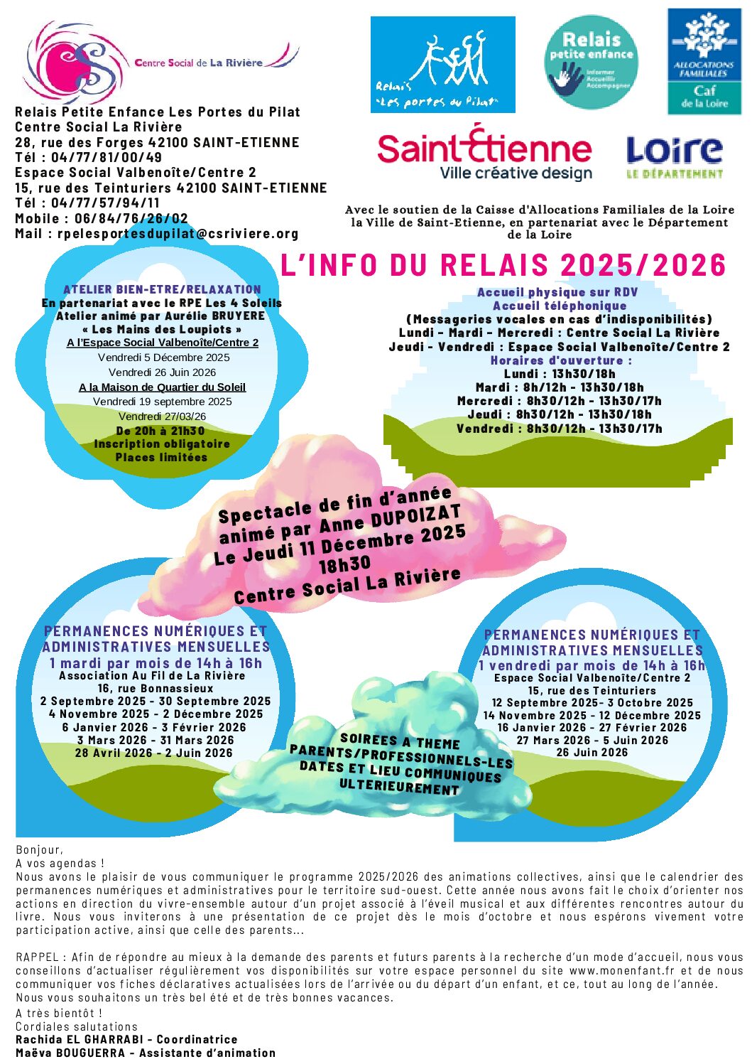 Programme du Relais 2025-26