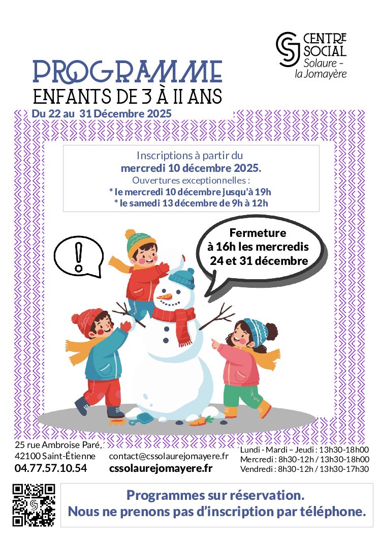 Programme vacances Enfants