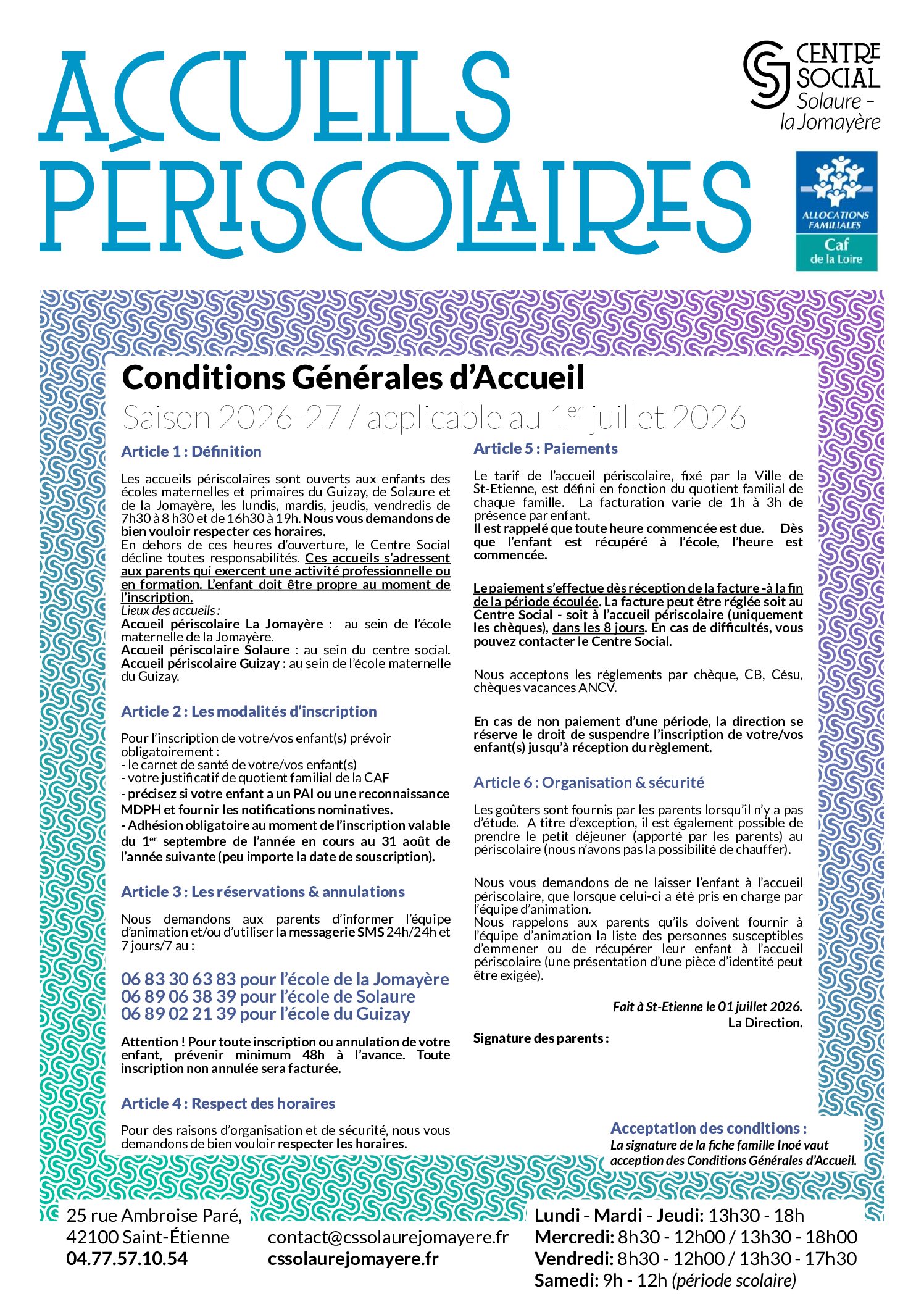 CGA Periscolaires 2026-27