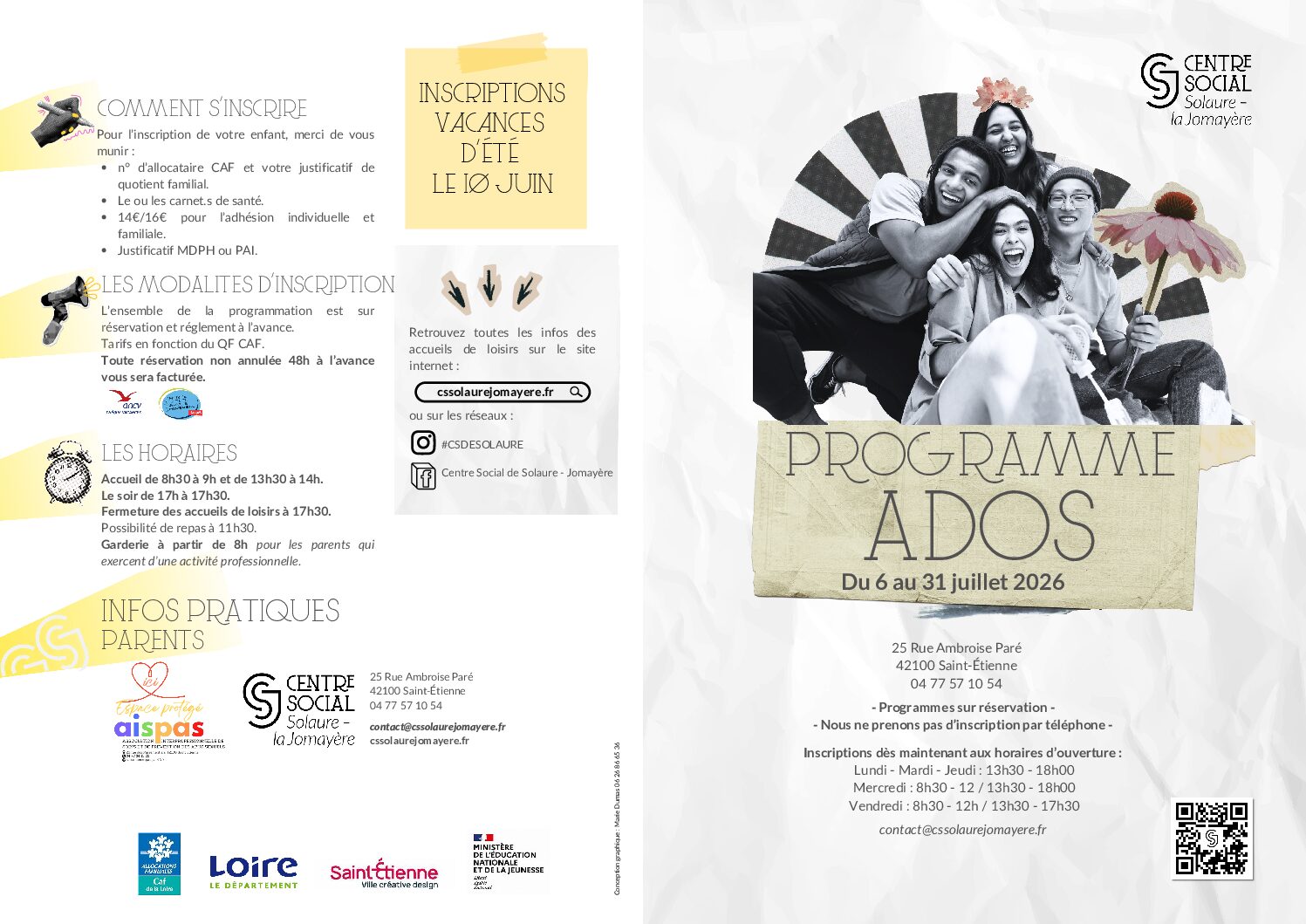 Programme ados été