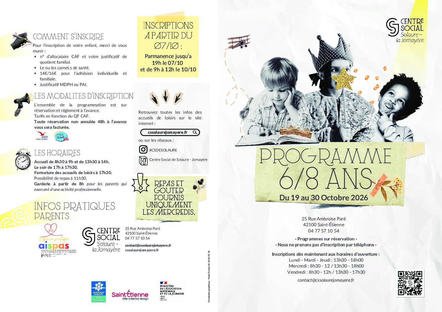 Programme vacances 6-8 ans